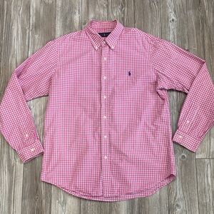 Ralph Lauren Pink Checkered Button Down Shirt